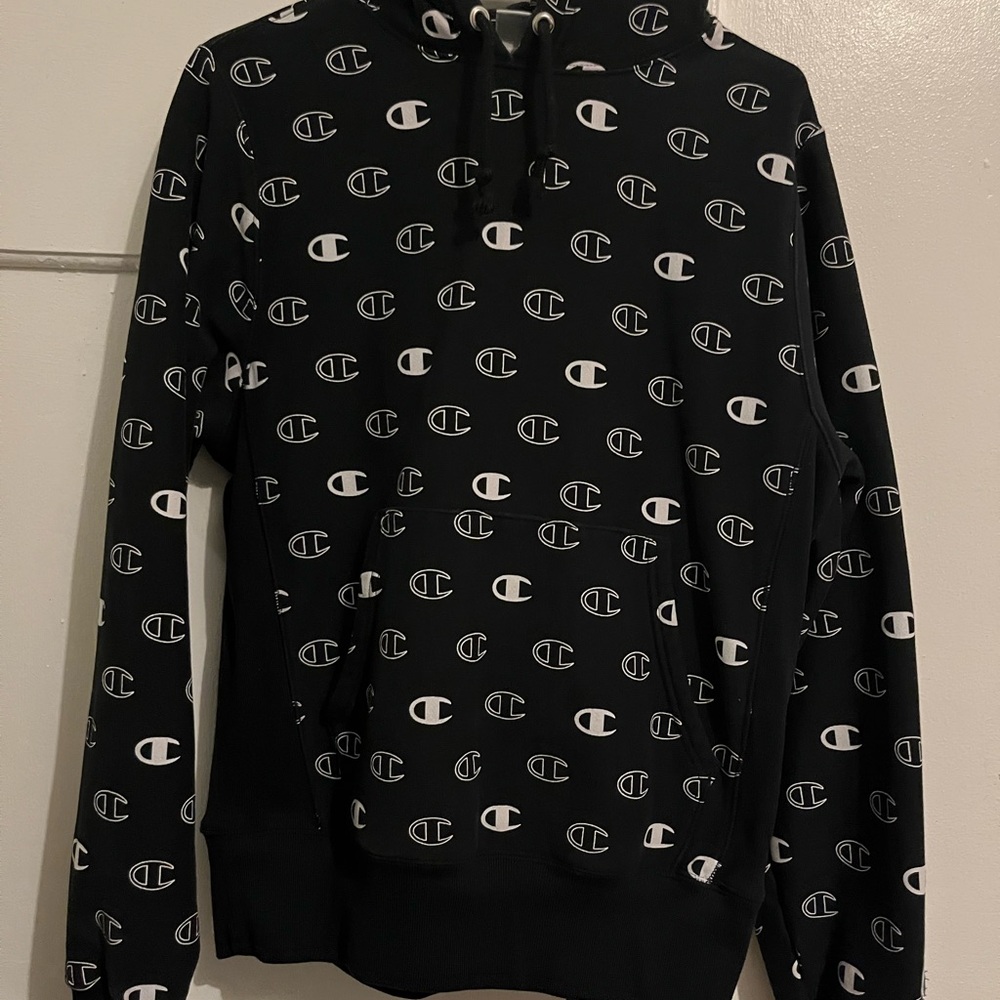 Black Champion Logo Sweatshirt